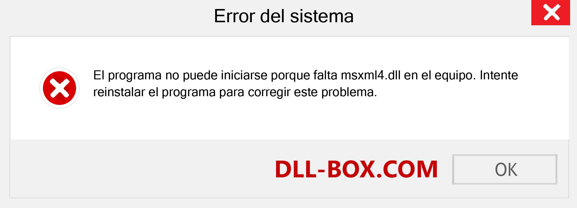 ¿Falta el archivo msxml4.dll ?. Descargar para Windows 7, 8, 10 - Corregir msxml4 dll Missing Error en Windows, fotos, imágenes